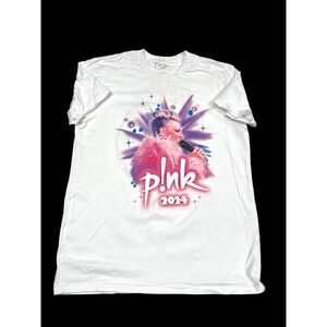 P!NK Summer Carnival 2024 Concert Shirt Adult Large White Tour PINK Merchandise